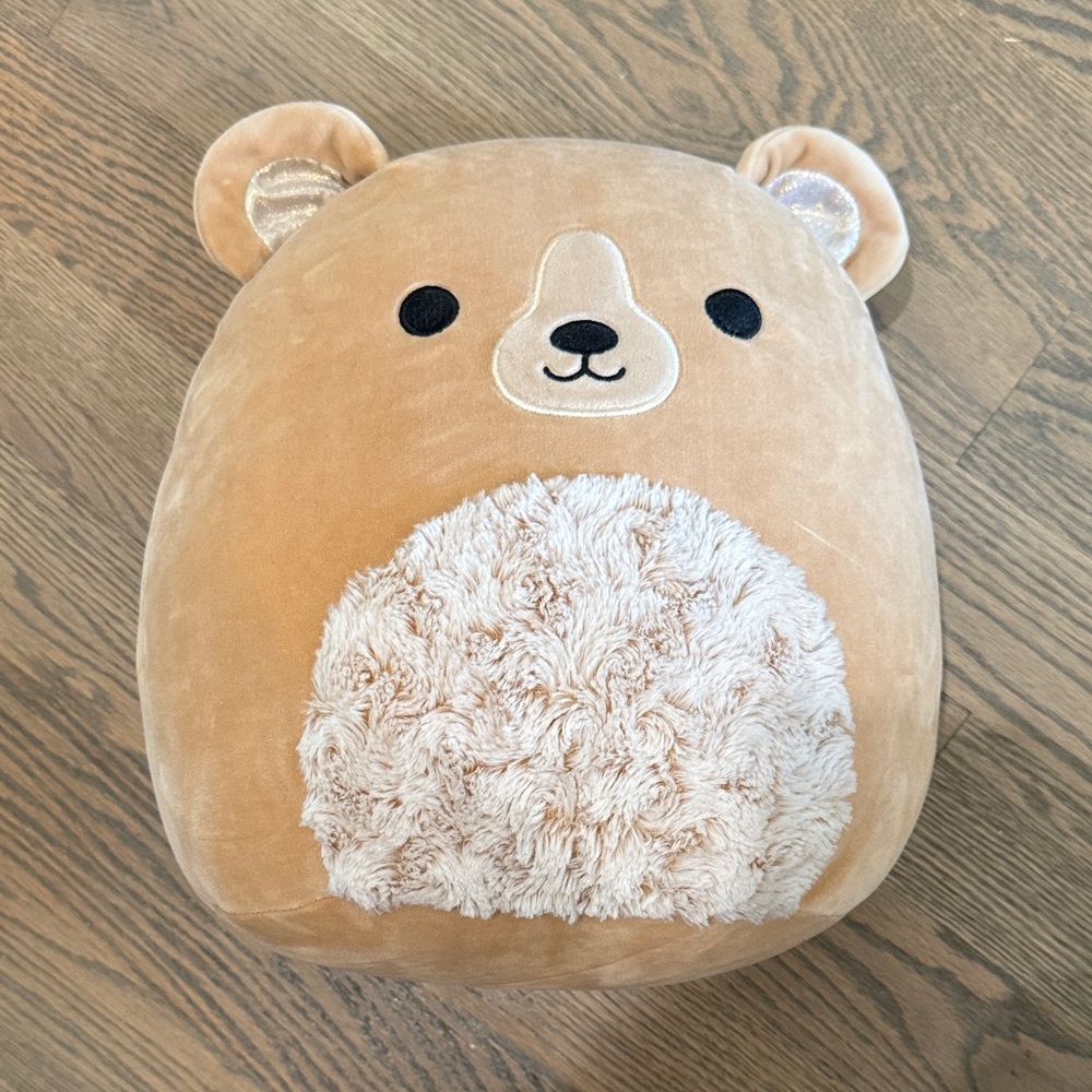 Cute Tan Bear Squishmallow Plush Pillow